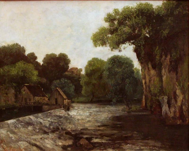 Gustave Courbet The Weir at the Mill France oil painting art